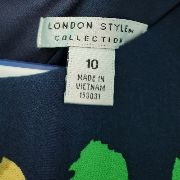 London Style Collection Size 10 Navy Dress - Picture 3 of 3